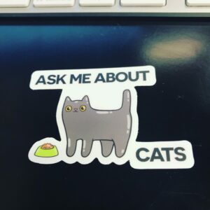 Ask me about cats Sticker