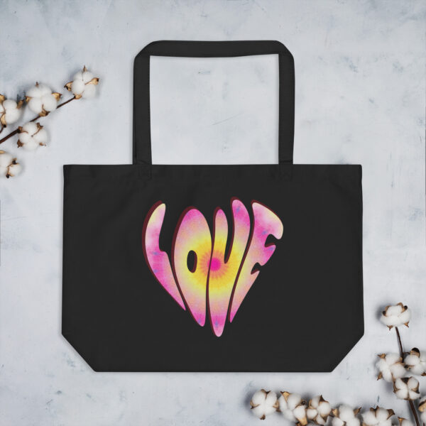 Love large organic tote bag - Image 2