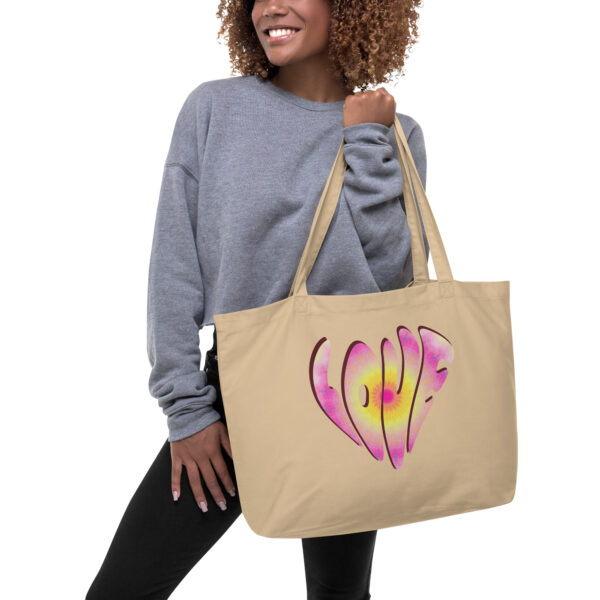 Love large organic tote bag - Image 4