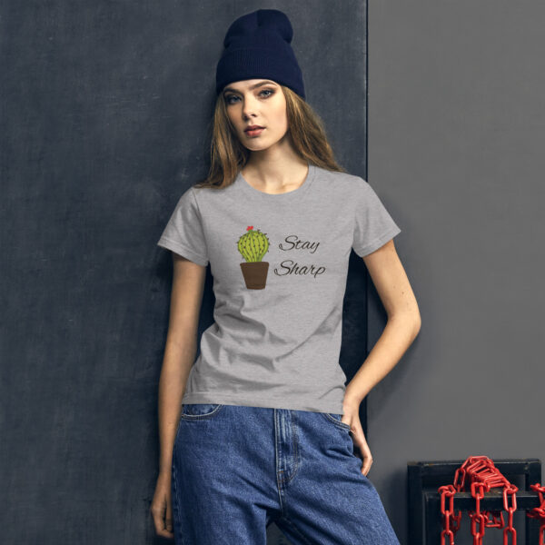 Cactus Stay SharpWomen's short sleeve t-shirt, Cactus Gift, Cactus Lover Gift, Cactus Owner Shirt, Funny Cactus, Hipster Plant Shirt. - Image 6