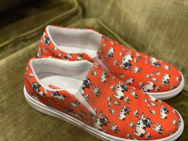 French Bulldog slip-on canvas shoes (Men’s Sizes) - Image 3