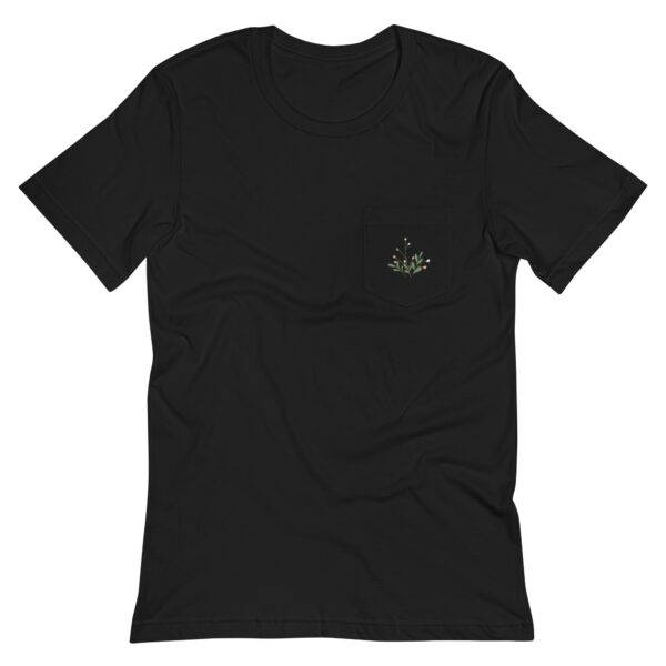 Unisex Floral Pocket T-Shirt - Image 2