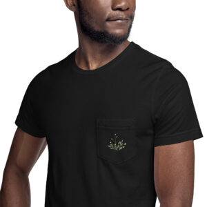 Unisex Floral Pocket T-Shirt