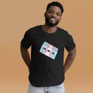 Trans Pride Flag Brick Design T-Shirt