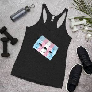 Trans Flag Brick Design Racerback Tank